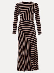 Phase Eight Black Mia Stripe Dress - Image 7 of 7