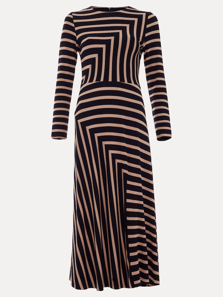 Phase Eight Black Mia Stripe Dress - Image 7 of 7