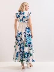 Phase Eight Blue Liana Burnout Dress - Image 2 of 7