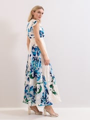 Phase Eight Blue Liana Burnout Dress - Image 7 of 7