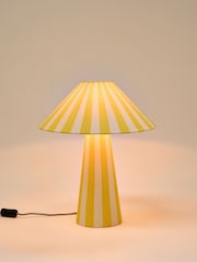 Oliver Bonas Yellow Catalana Stripe Table Lamp - Image 2 of 5
