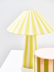 Oliver Bonas Yellow Catalana Stripe Table Lamp - Image 5 of 5