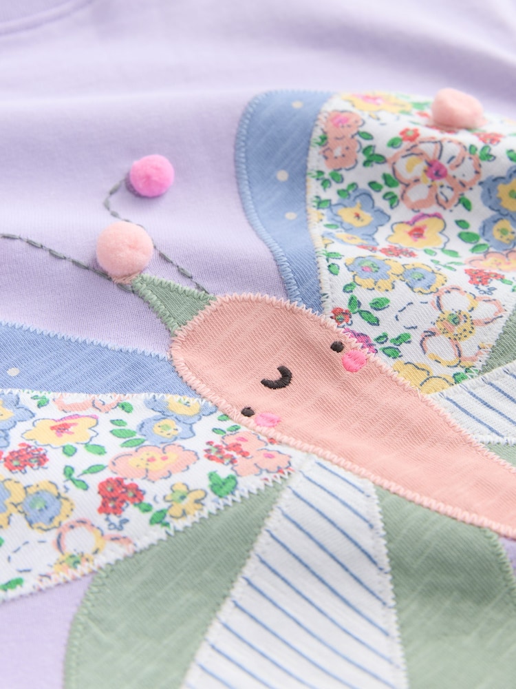 Mariposa morado lila - Conjunto de top y pantalones cortos (3 meses-7 años) - Imagen 5 de 5 Mariposa morado lila - Conjunto de top y pantalones cortos (3 meses-7 años) - Imagen 5 de 5