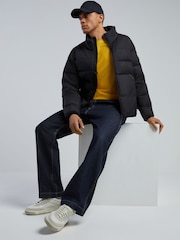 BOSS Yellow Thompson Regular Fit Textured T-Shirt - Image 2 of 5