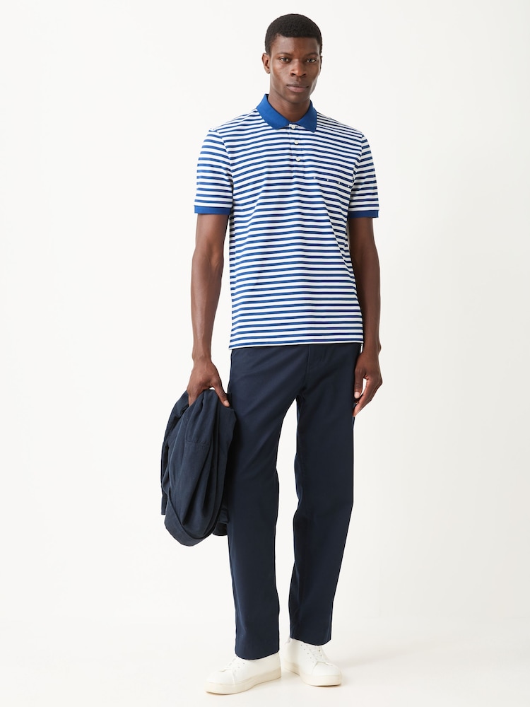 HUGO Natural Demspolo Regular-Fit Stripe Polo Shirt - Image 2 of 6