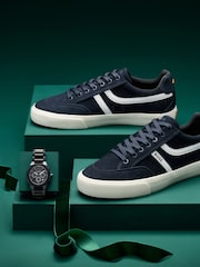 Albastru - Pantofi sport cu logo BOSS Aiden - Imaginea 3 din 3