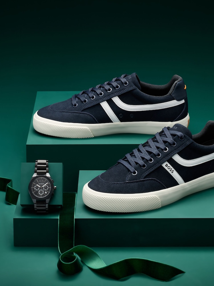Albastru - Pantofi sport cu logo BOSS Aiden - Imaginea 3 din 3 Albastru - Pantofi sport cu logo BOSS Aiden - Imaginea 3 din 3