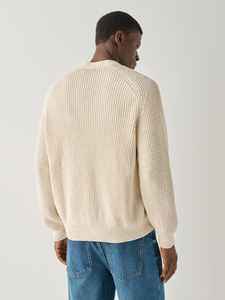BOSS Natural Andemo Relaxed Fit Cardigan - Image 2 of 4 BOSS Natural Andemo Relaxed Fit Cardigan - Image 2 of 4