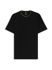 BOSS Black Tessler Regular-Fit Tipped Detail T-Shirt - Image 5 of 5