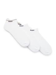 BOSS White Logo Ankle Socks 3 Pack - Image 1 of 3
