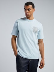 BOSS Blue Tigerman Regular-Fit Logo T-Shirt - Image 1 of 5