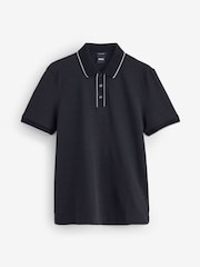 BOSS Black Regular Fit Parlay Tipped Placket Polo Shirt - Image 1 of 1