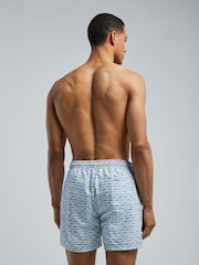 BOSS Blue Danio Printed Swim Shorts - Image 3 of 4