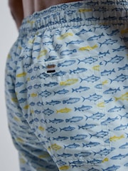 BOSS Blue Danio Printed Swim Shorts - Image 4 of 4