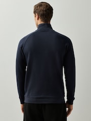 Marineblau - BOSS Sense Regular-Fit Quarter Zip Logo Jumper - Bild 2 von 5