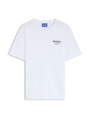 HUGO White Nesptee Regular Fit Logo T-Shirt - Image 1 of 1