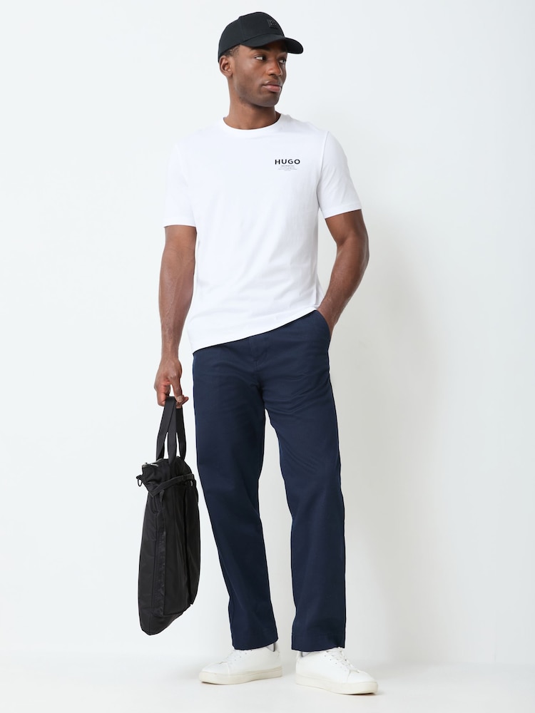 HUGO White Nesptee Regular Fit Logo T-Shirt - Image 2 of 6