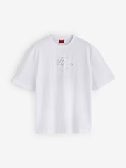 HUGO White Dashire Regular Fit Graphic T-Shirt - Image 1 of 1