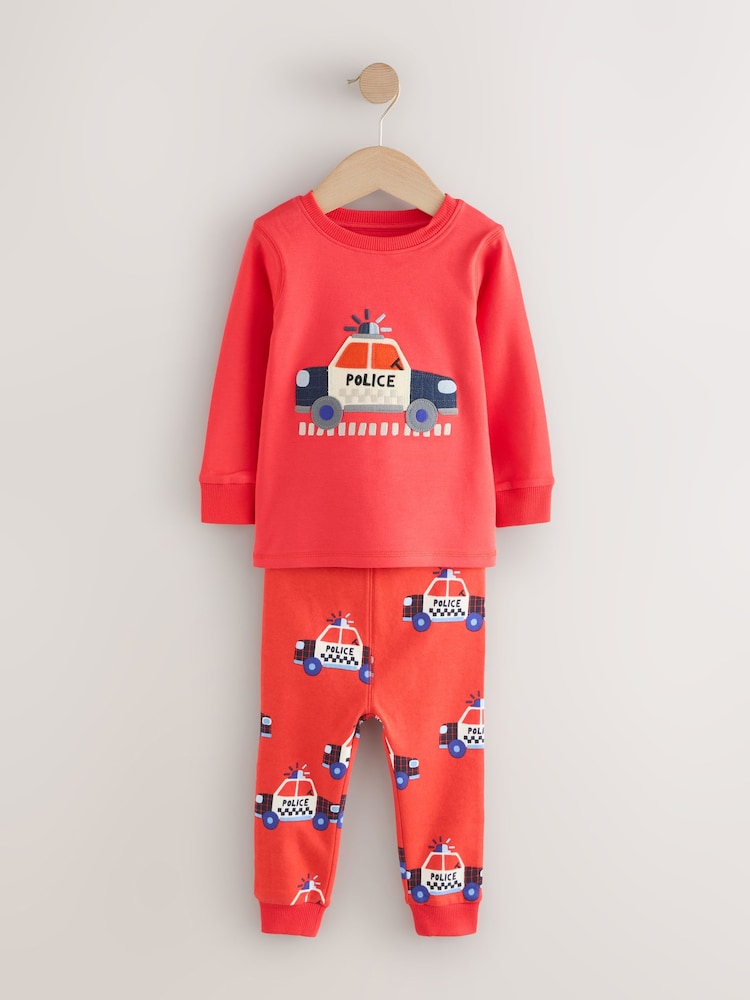 Red/Blue Emergency Vehicles Snuggle Pyjamas 3 Pack (9mths-10yrs) - Image 2 of 7