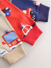 Red/Blue Emergency Vehicles Snuggle Pyjamas 3 Pack (9mths-10yrs) - Image 6 of 7