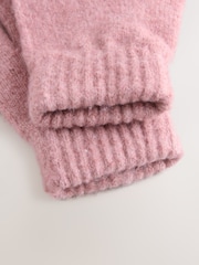 Blush Pink Cosy Knitted Gloves (3-16yrs) - Image 2 of 3