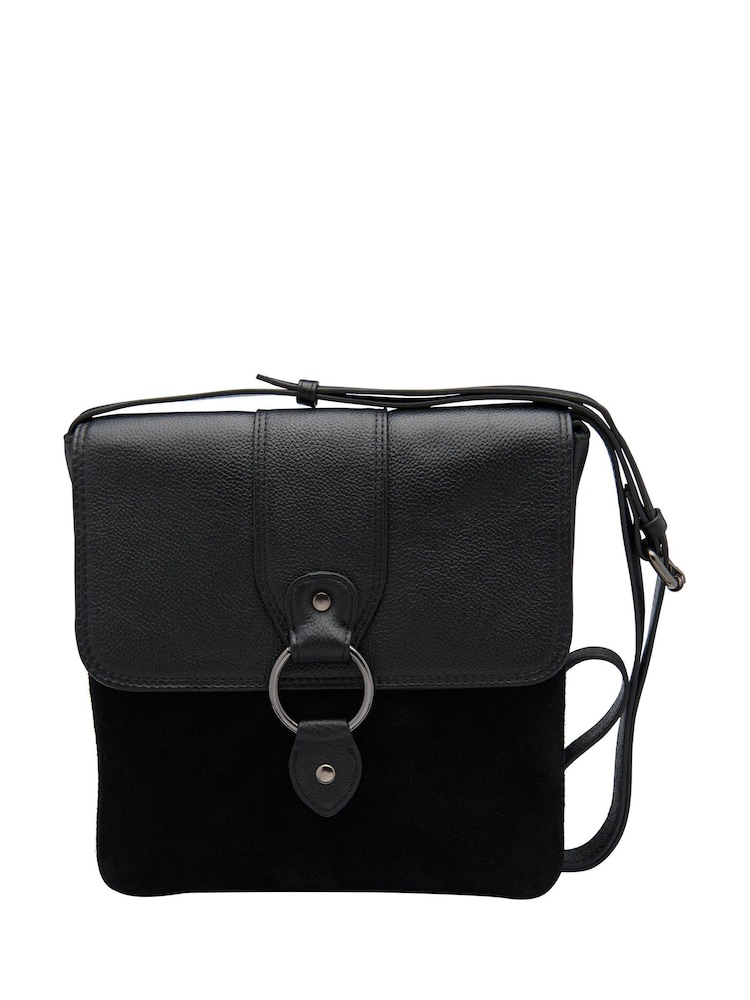 Lotus Black Leather Handbag - Image 1 of 4