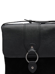 Lotus Black Leather Handbag - Image 3 of 4