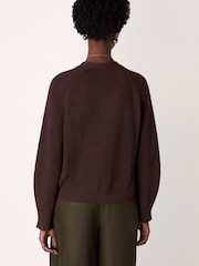 Whistles V-Neck Cotton Cardigan - Imaginea 4 din 4