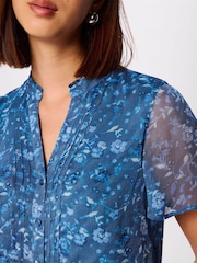 Whistles Ditsy Floral V-Ausschnitt Bluse - Bild 4 von 4