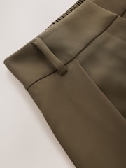 Olive Green Elastic Back Wide Leg Trousers - Image 6 of 7