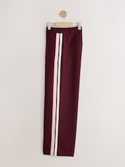 Burgundy Red Side Stripe Tailored Wide Leg Trousers - Image 6 of 7
