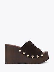 KG Kurt Geiger Brown Rua Wedge Sandals - Image 1 of 4