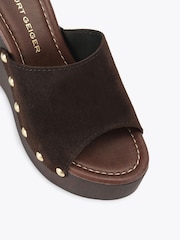 KG Kurt Geiger Brown Rua Wedge Sandals - Image 4 of 4