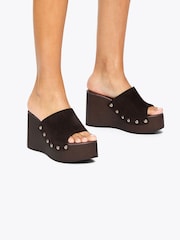 KG Kurt Geiger Brown Rua Wedge Sandals - Image 5 of 5