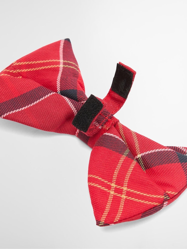 Barbour® Red Tartan Dog Bow Tie - Image 3 of 3 Barbour® Red Tartan Dog Bow Tie - Image 3 of 3
