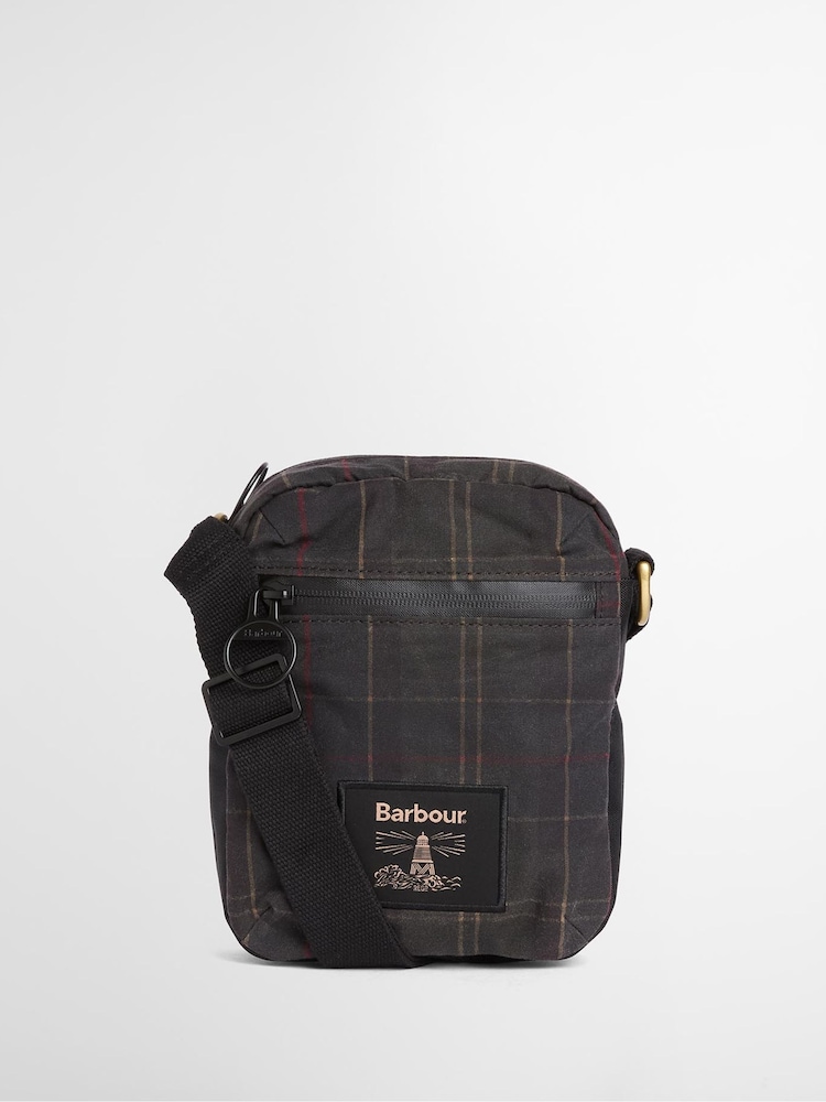 Barbour® Green Field Tartan Wax Crossbody Bag - Image 1 of 6 Barbour® Green Field Tartan Wax Crossbody Bag - Image 1 of 6