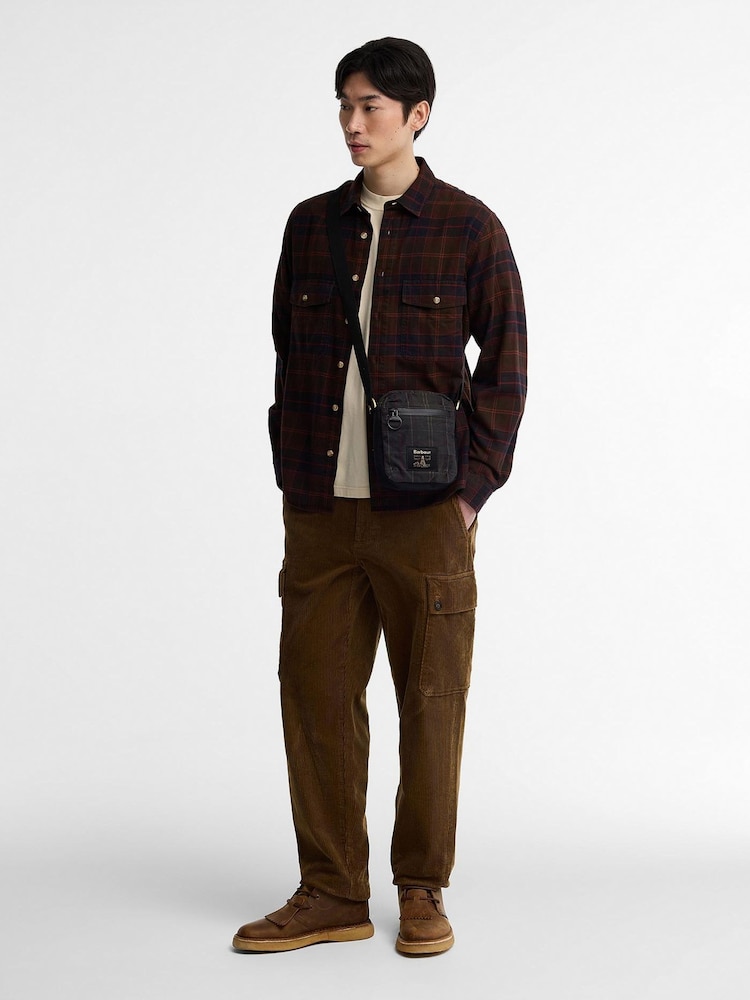 Barbour® Green Field Tartan Wax Crossbody Bag - Image 2 of 6 Barbour® Green Field Tartan Wax Crossbody Bag - Image 2 of 6