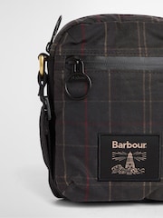 Barbour® Green Field Tartan Wax Crossbody Bag - Image 6 of 6