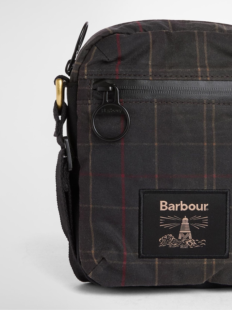 Barbour® Green Field Tartan Wax Crossbody Bag - Image 6 of 6 Barbour® Green Field Tartan Wax Crossbody Bag - Image 6 of 6