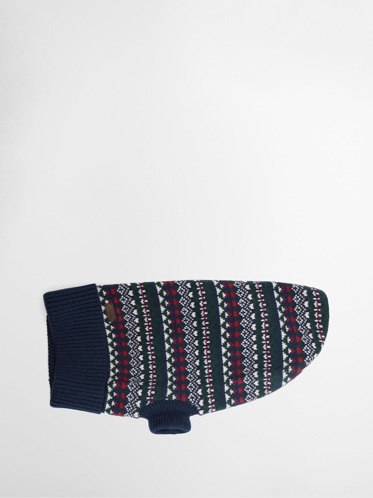 Barbour® Blue Marlow Fair Isle Dog Jumper - Image 2 of 4
