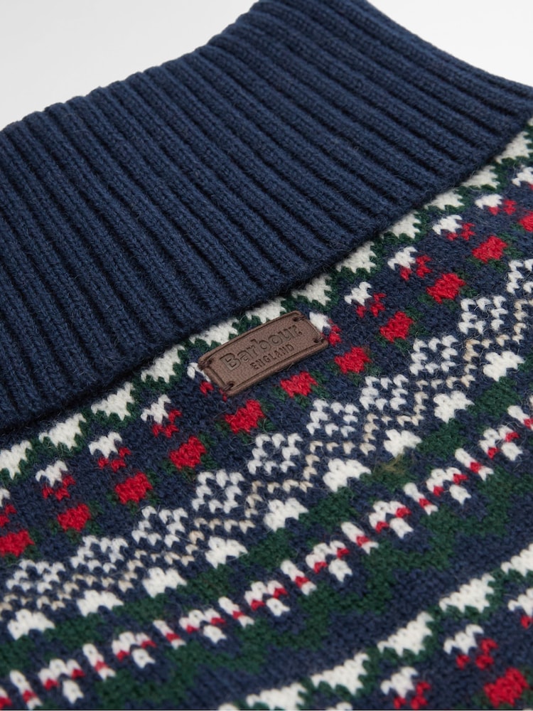 Barbour® Blue Marlow Fair Isle Dog Jumper - Image 4 of 4