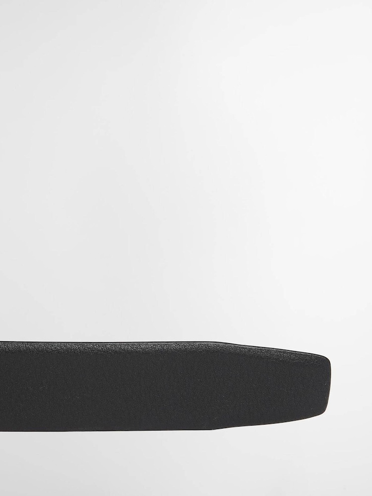 Barbour® Black Kyle Leather Belt - Image 3 of 3