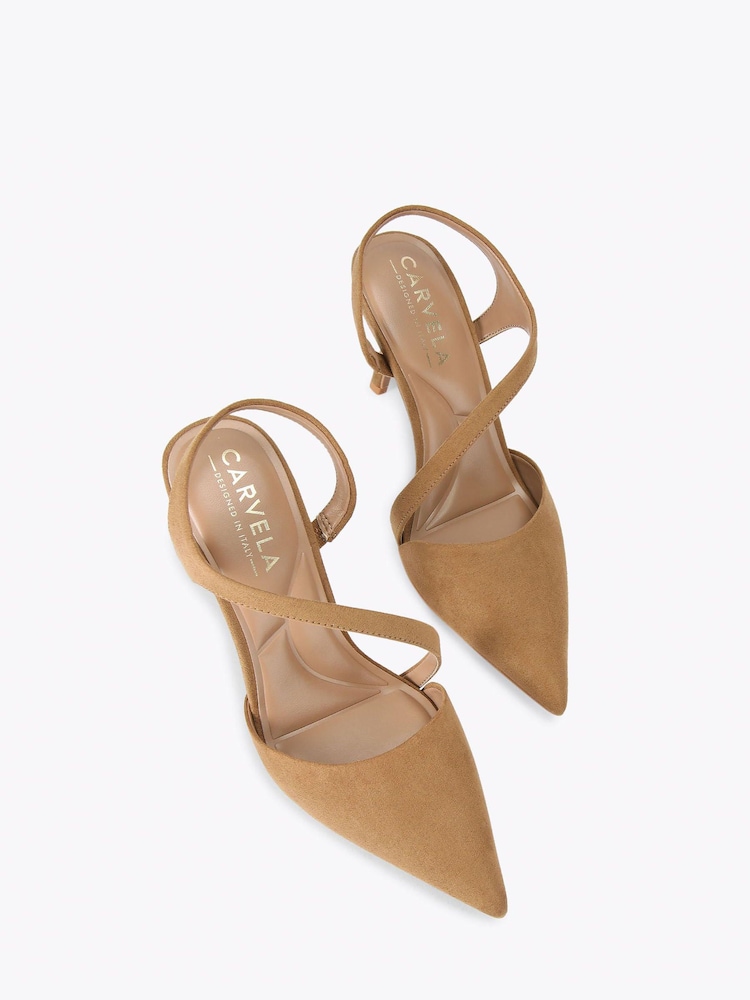 Carvela Brown Symmetry Court Pumps - Image 2 of 4