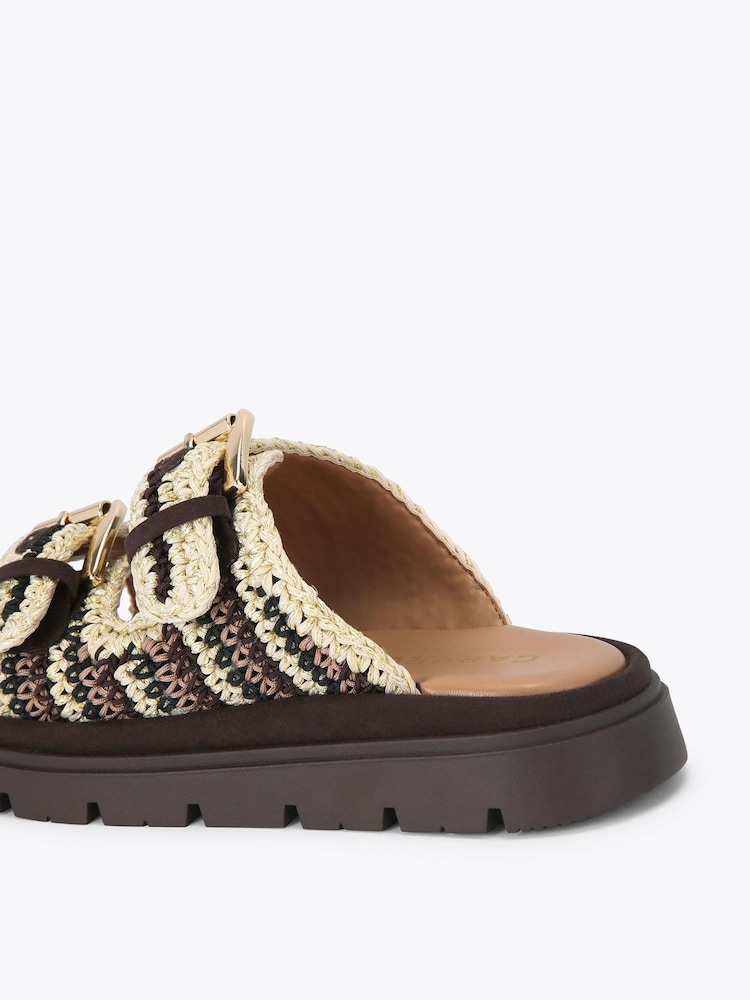 Carvela Comfort Pavilion Crochet Brown Sandals - Attēls 4 no 4