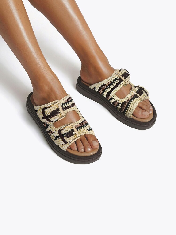 Carvela Comfort Pavilion Häkel-braune Sandalen - Bild 5 von 5