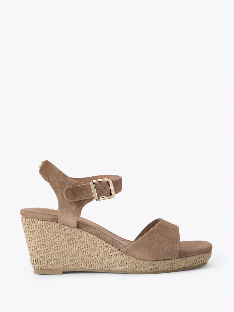Carvela Brown Sadie Wedge Sandals - Image 1 of 4