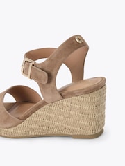 Carvela Brown Sadie Wedge Sandals - Image 4 of 4