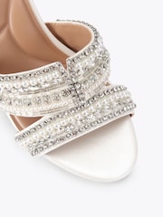 Carvela White Pageant Block Sandals - Image 4 of 4