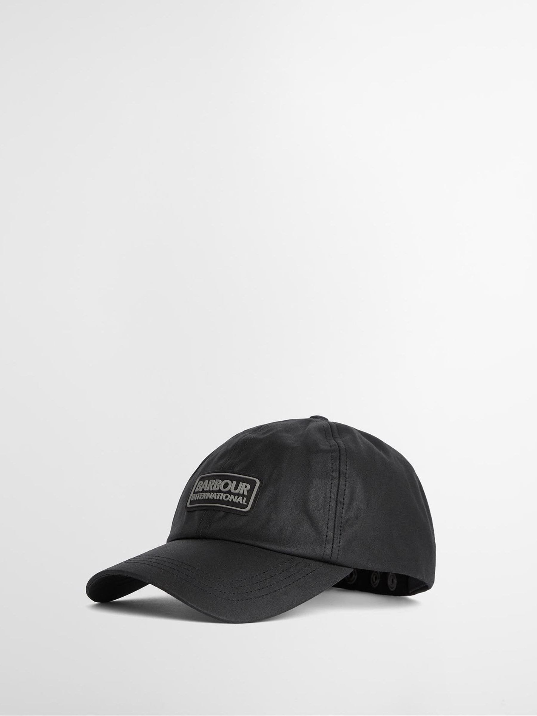 Barbour International International Tourer Duke Wax Cap, Black, Men - Image 3