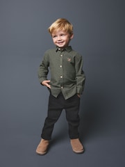 Green Bear Long Sleeve Melange Brushed Character Shirt (3mths-7yrs) - Image 2 of 3
